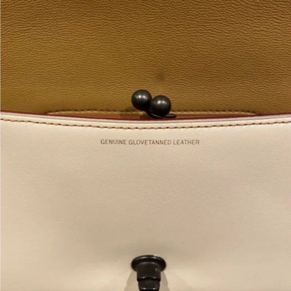 Coach Dinky Crossbody - Chalk White - Chain Strap - Picture 3 of 5